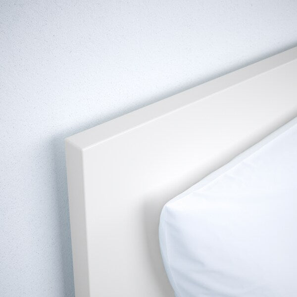 MALM bed frame, high, white/Luröy, 90x190 cm