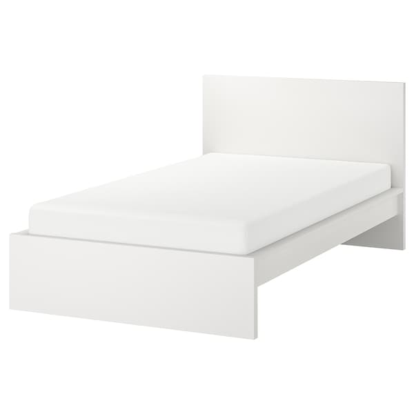 MALM bed frame, high, Length: 209 cmWidth: 135 cmFootboard height: 38 cmHeadboard height: 100 cmMattress length: 200 cmMattress width: 120 cmHeight: 100 cmH space under the furniture: 21 cm
