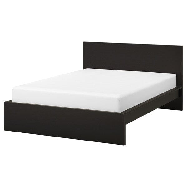 Ikea MALM - High bed frame, brown-black, 140x200 cm