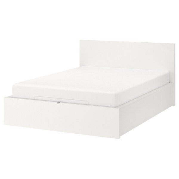 MALM ottoman bed, black-brown, 180x200 cm