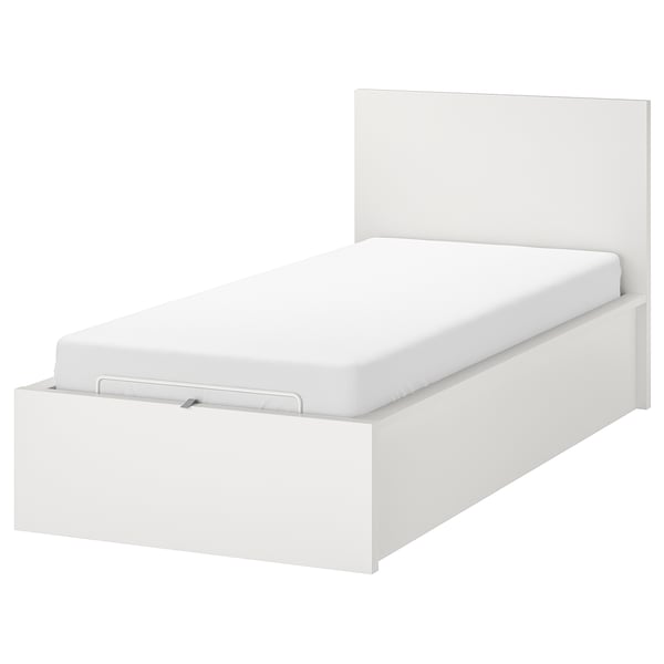 MALM ottoman bed, white, 90x200 cm