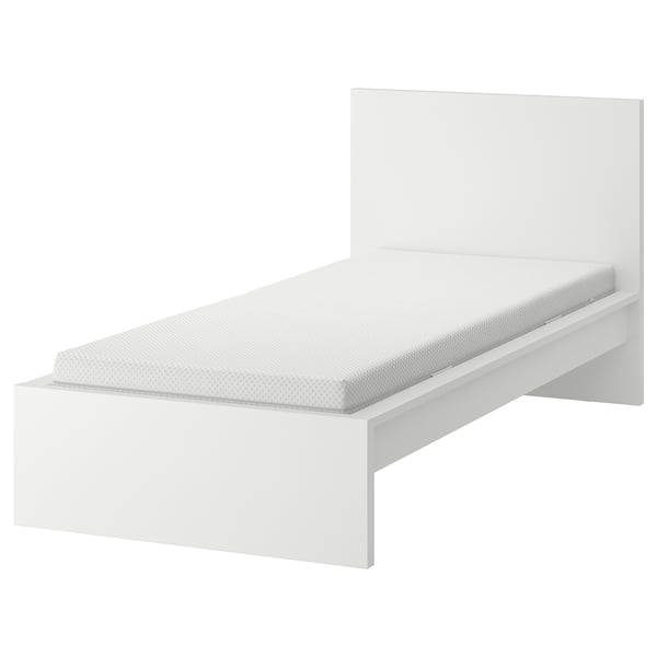 MALM bed frame with mattress, white/Åbygda firm, 120x200 cm
