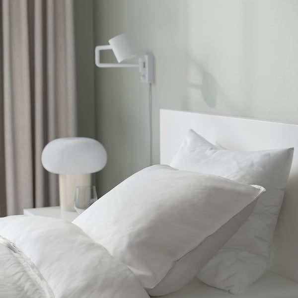 MALM bed frame with mattress, white/Åbygda medium firm, 90x200 cm
