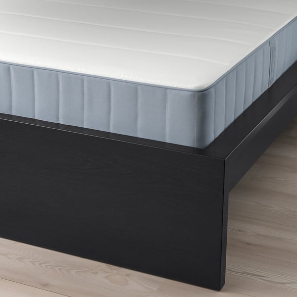 MALM bed frame with mattress, black-brown/Vesteröy extra firm, 90x200 cm