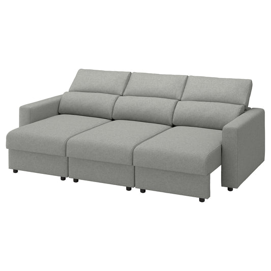 MALMKÖPING 3-seat sofa, Tibbleby beige/grey, 253 cm