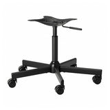 MALSKÄR chair frame, swivel, black, 67 cm