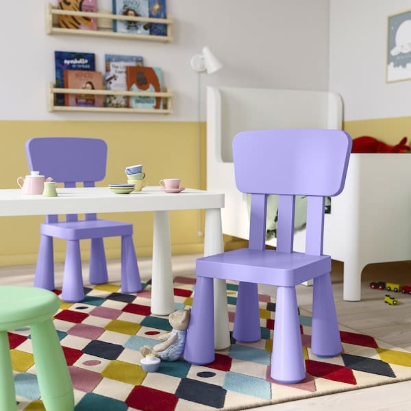 Ikea MAMMUT - Children's chair, in/outdoor/lilac