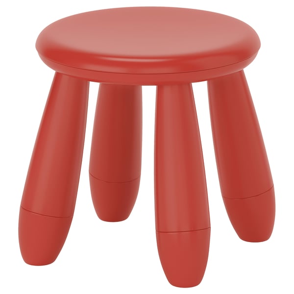 MAMMUT children's stool, in/outdoor/red, 30 cm