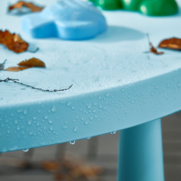 MAMMUT children's table, in/outdoor/light blue, 85 cm