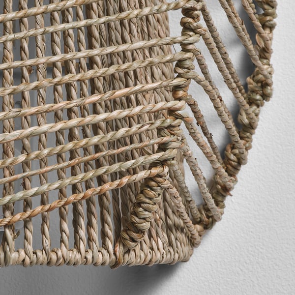 MÅNALG wall lamp, wired-in installation, sedge/handmade, 35x29x18 cm