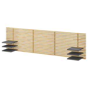 MANDAL headboard, birch/grey, 240 cm