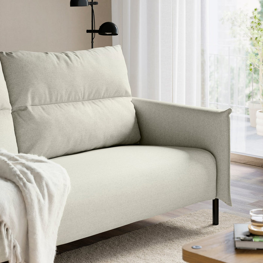 MANNARP 3-seat sofa, Gunnared beige, 198 cm