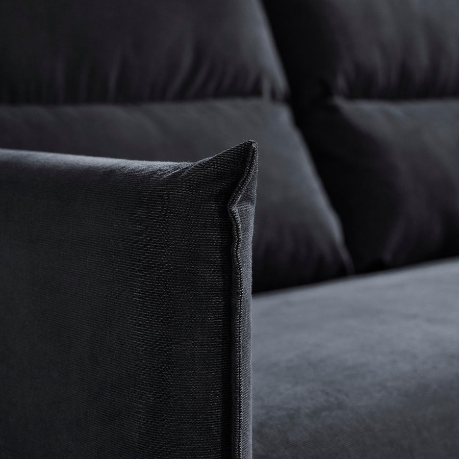 MANNARP 3-seat sofa, Saxemara black-blue, 198x97x95 cm