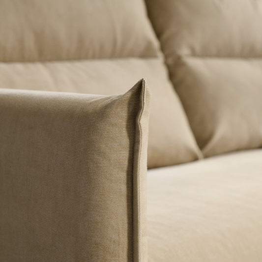 MANNARP 3-seat sofa, Saxemara grey-beige, 198 cm