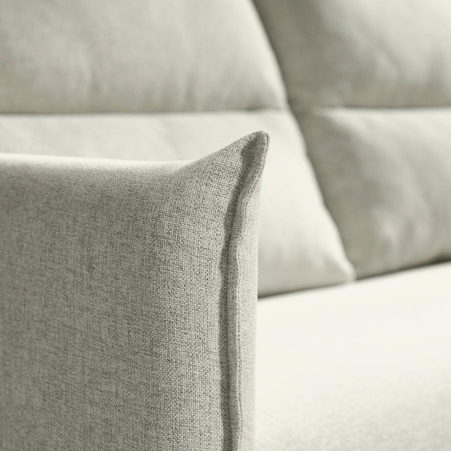 MANNARP 4-seat sofa with chaise longues, Gunnared beige, 300 cm
