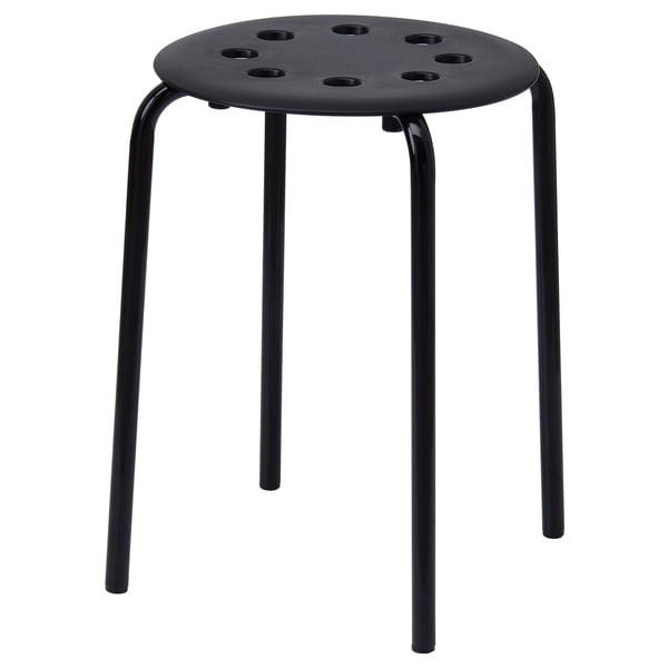 MARIUS stool, black, 45 cm