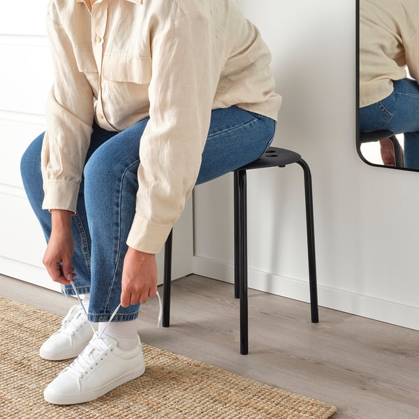 MARIUS stool, black, 45 cm