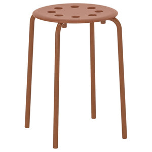 MARIUS stool, red-brown, 45 cm