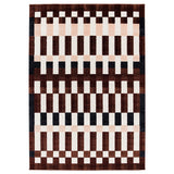 MARKBLÅMME rug, low pile, multicolour/check pattern, 160x230 cm