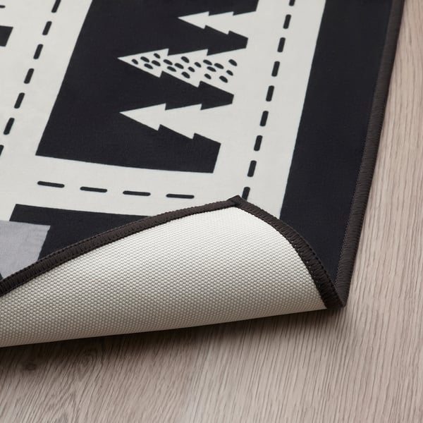 MARKKRYPARE rug, dark grey, 74x100 cm