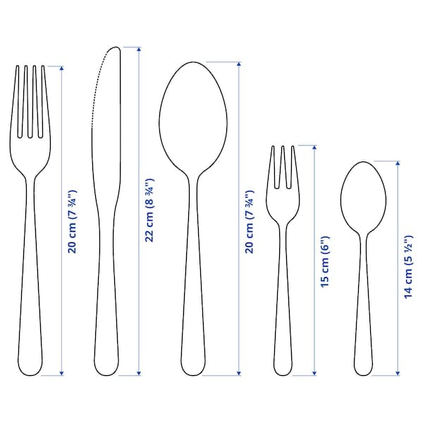 Ikea MARTORP - 30-piece cutlery set, stainless steel