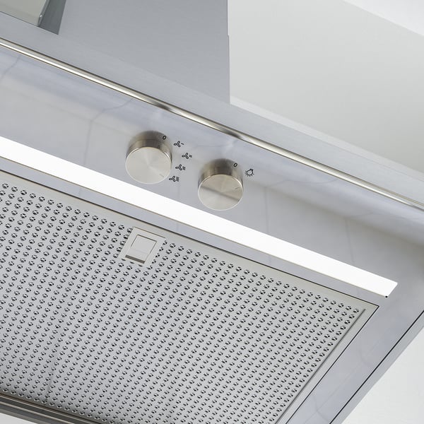 MATÄLSKARE wall mounted extractor hood, stainless steel, 60 cm