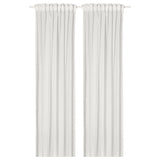 MATILDA sheer curtains, 1 pair, white/with heading tape, 145x300 cm