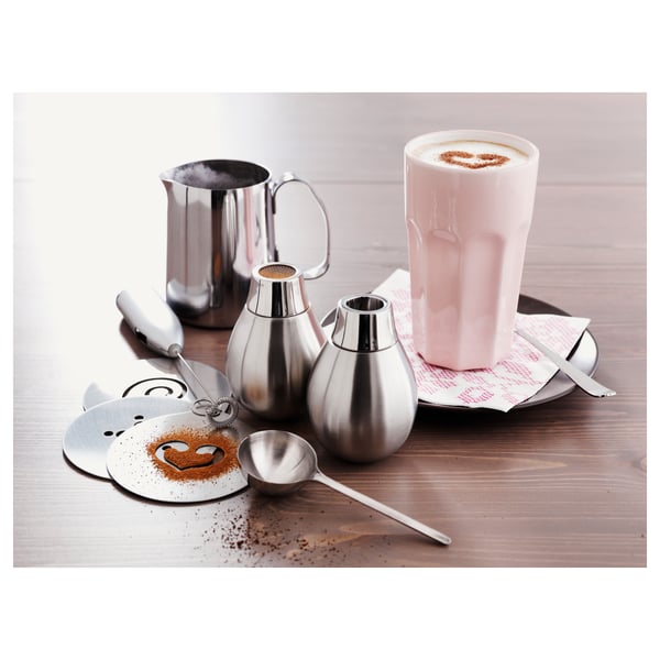 MÅTTLIG milk-frothing jug, stainless steel, 0.5 l