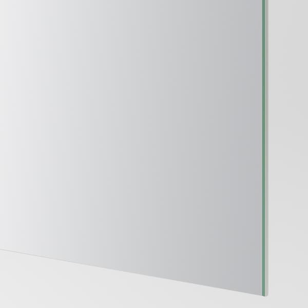 Ikea MEHAMN/AULI - Pair of sliding doors, aluminium double sided/light blue mirror glass, 200x201 cm