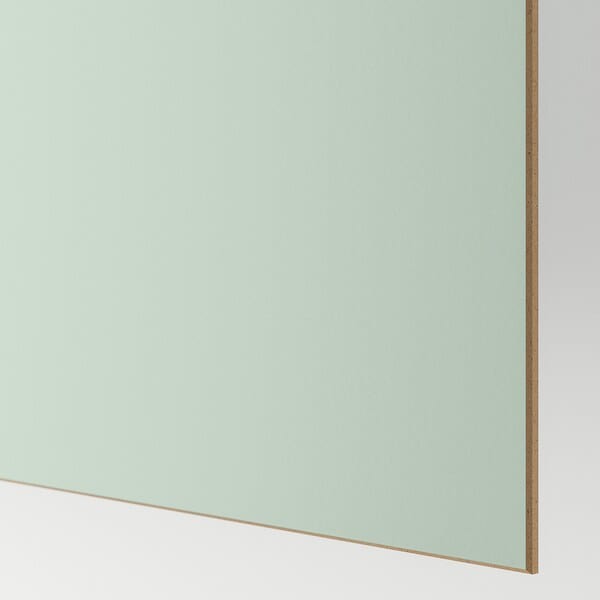 Ikea MEHAMN/AULI - Pair of sliding doors, aluminium double sided/light green mirror glass, 200x201 cm