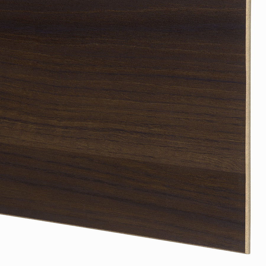 MEHAMN pair of sliding doors, black/double sided dark brown oak effect, 150x236 cm