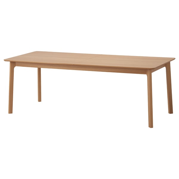 MELLANSEL extendable table, oak veneer, 220x95x75 cm