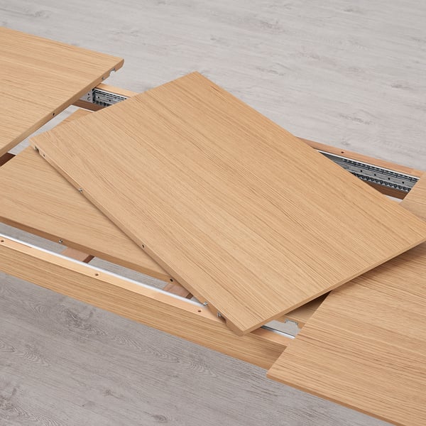 MELLANSEL extendable table, oak veneer, 220/320x95 cm