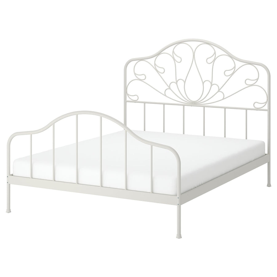 MELLGRUND bed frame, off-white/Lillhällan, 160x200 cm