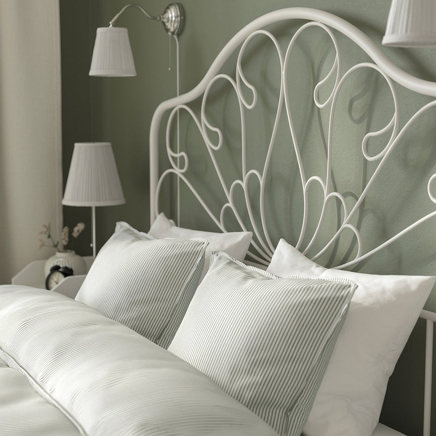 MELLGRUND bed frame, off-white/Lillhällan, 160x200 cm