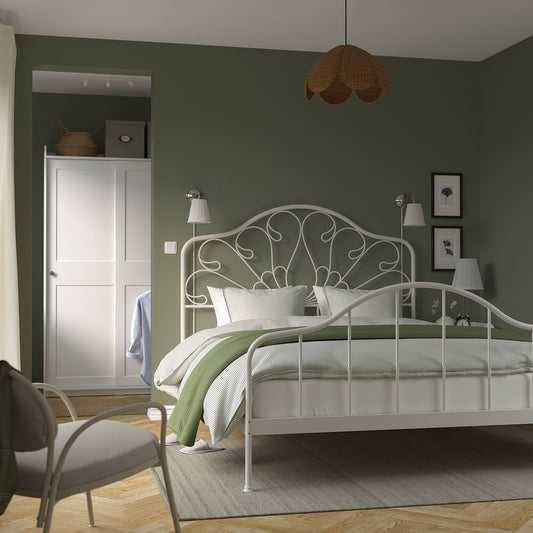 MELLGRUND bed frame, off-white, 160x200 cm
