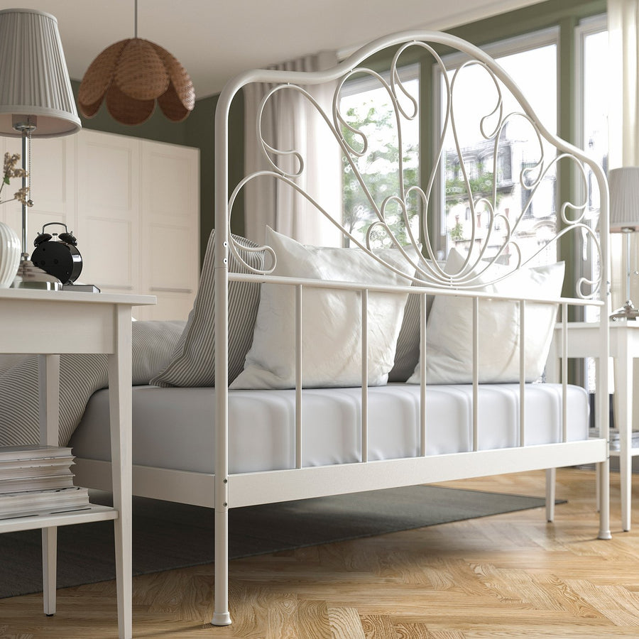 MELLGRUND bed frame, off-white, 160x200 cm