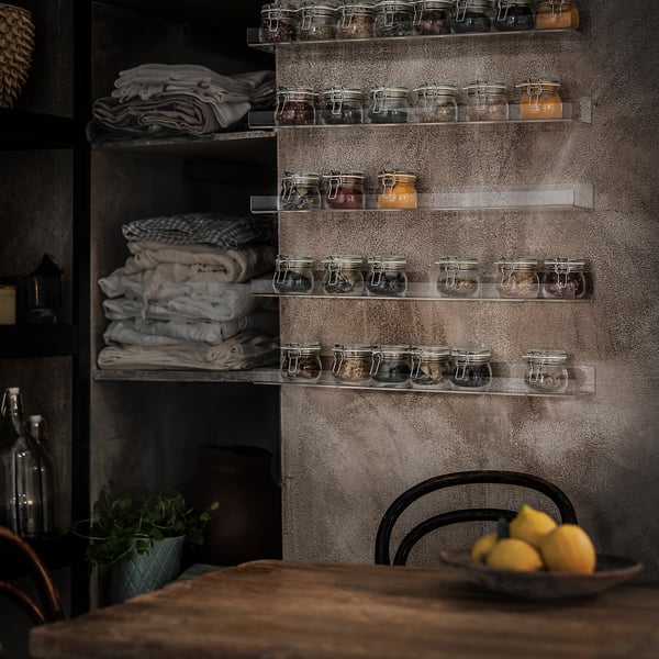 MELLÖSA picture ledge, transparent, 60 cm