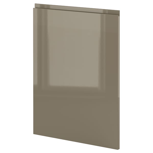 METOD 1 front for dishwasher, Voxtorp high-gloss dark grey-brown, 60 cm