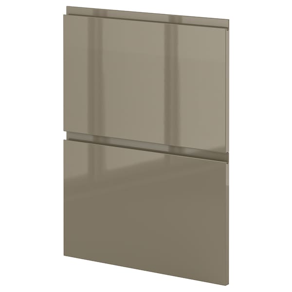 METOD 2 fronts for dishwasher, Voxtorp high-gloss dark grey-brown, 60 cm