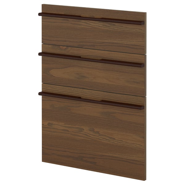 METOD 3 fronts for dishwasher, Stensta dark brown ash veneer, 60 cm