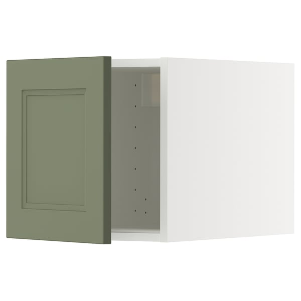 METOD top cabinet, white/Axstad grey-green, 40x40 cm