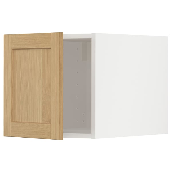METOD top cabinet, white/Forsbacka oak, 40x40 cm