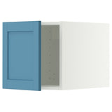 METOD top cabinet, white/Lerhyttan blue, 40x40 cm