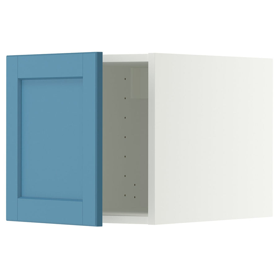 METOD top cabinet, white/Lerhyttan blue, 40x40 cm