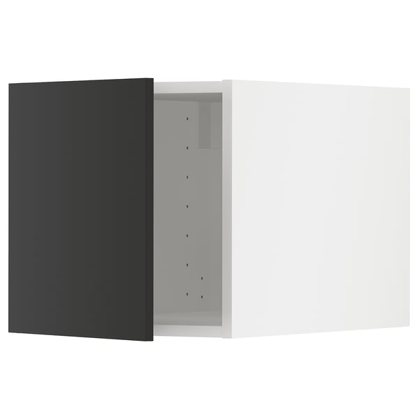 METOD top cabinet, white/Nickebo matt anthracite, 40x40 cm