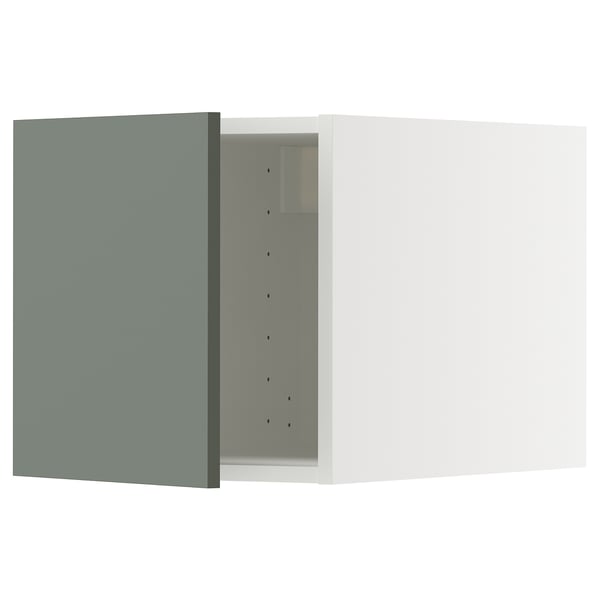 METOD top cabinet, white/Nickebo matt grey-green, 40x40 cm