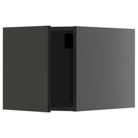 METOD top cabinet, black-grey/Nickebo matt anthracite, 40x40 cm