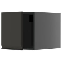 METOD top cabinet, black-grey/Upplöv matt anthracite, 40x40 cm