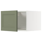 METOD top cabinet for fridge/freezer, white/Axstad grey-green, 60x40 cm